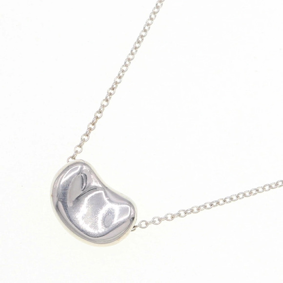Tiffany Co Elsa Peretti Bean Necklace Sterling Silver Choker Pendant Accessory